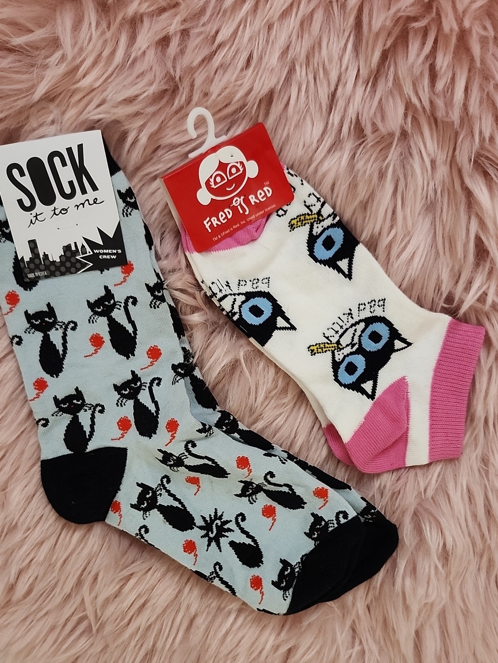 CAT LOVERS!! Brand New 2CT BUNDLE ASSORTED LADIES FASHION "CAT" SOCKS